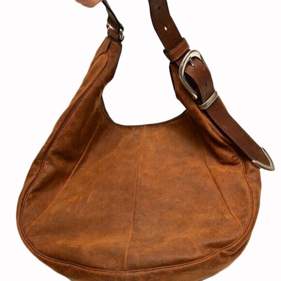 FRYE Jackets & Blazers - FRYE Distressed Jacqui Hobo Leather Shoulder Bag